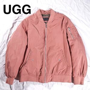 UGG Australia Bomber Jacket Pink Womens Medium RARE